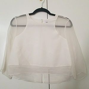 White Silk Crop Elizabeth and James Blouse